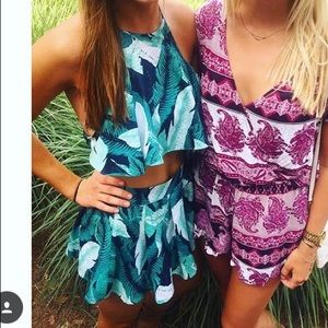 Palm Leaf Two Piece Set